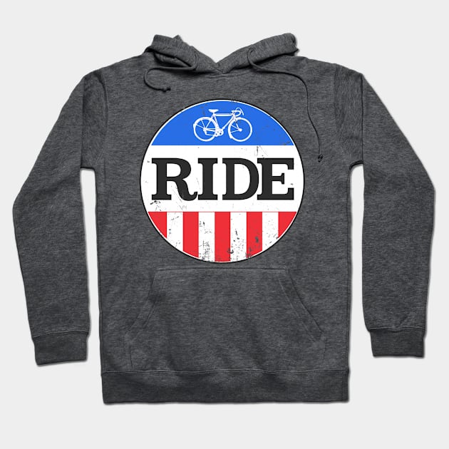 Vintage Ride Bicycle Logo Hoodie by eVrydayART